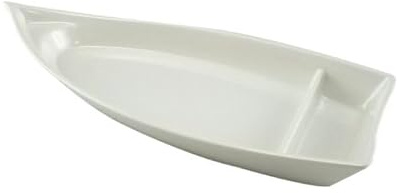 EFAY Weißes Sushi Boot Kamome aus Melamin 30,2 x 14,1 cm