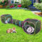 Outdoor Katzengehege Tragbare Katzen Tunnel mit Tragetasche Atmungsaktives Kitty Zelt Outdoor mit 2 Maus Spielzeug Außen Katzengehege für Indoor Katzen (2 Würfel + Run Tunnel)