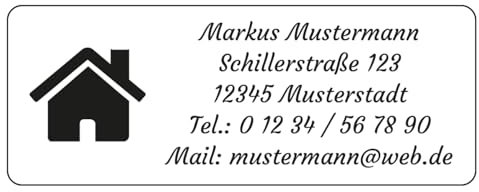 Adressaufkleber Etiketten Aufkleber, 240 Stück, individuell bedruckt mit Ihrem Wunschtext - Design Haus