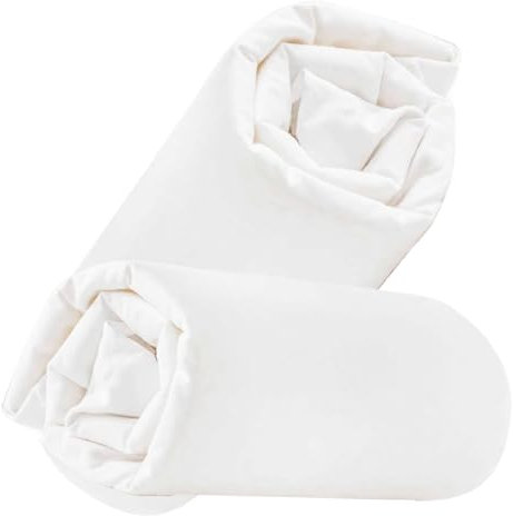 Various 2er-Pack Spannbettlaken aus Baumwolle für Kinderbett, Größen 60 x 120 cm, weich und atmungsaktiv, Passform Kindermatratzen, Weiß