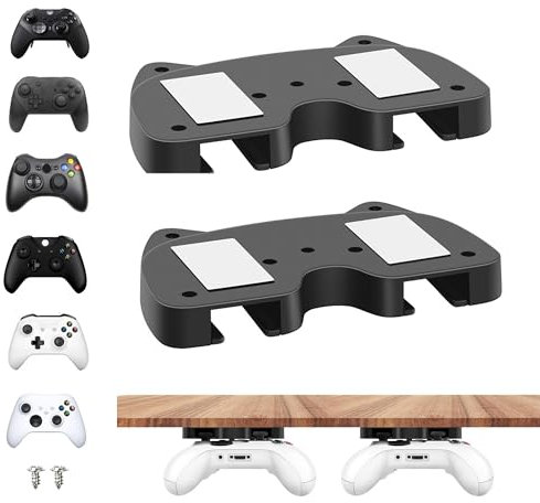 Support De ContrôLeur Jeu, Babotech Mural/Support ContrôLeur,Pack 2, Accessoires D'Organisation PoignéE Suspendue pour Xboxseriesx, Switch, Universel ContrôLeur, Noir