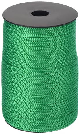 QUARKZMAN 4mm x 100m Cuerda de Polipropileno, Cordón Trenzado Cuerda Trenzada Escalada Hueca Hilo para Tendedero Exterior Camping Senderismo Sujeciones Bricolaje, Verde Oscuro