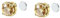 Stainless Steel Magnetic Stud Earrings for Men Women, Non-Piercing Clip On Stud Earrings Set 8mm (Gold)