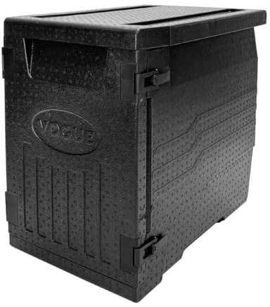 Vogue Insulated EPP Box 86L GN Pan Size, 645x440x630mm | High-density structural webbing handles ensure safe, easy lifting and commercial transport of hot or cold foods.
