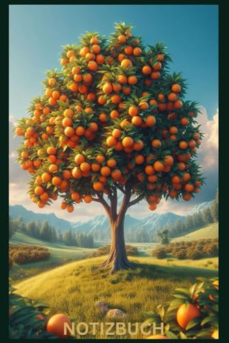 Notizbuch Orangenbaum, Buch: Geschenk für Orangen Liebhaber & Fans, Accessoires, DIN A5, Zubehör, echte Orange, Taschennotizbuch: Tagebuch, Journal, ... Notizbücher, Damen & Herren, Erwachsene