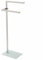 EffeDecor - Piantana Porta Asciugamani Bagno da Terra in Acciaio Cromato con Base in Vetro Temperato a 2 Bracci 20x28xH86,5 cm