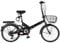 Gaxcent Faltbares Fahrrad 20/22 Zoll Klappfahrrad Rahmen aus Kohlenstoffstahl Klapprad V Bremse 7 Geschwindigkeit Schnellfaltsystem mit Rücklicht und Autokorb,Schwarz,22in