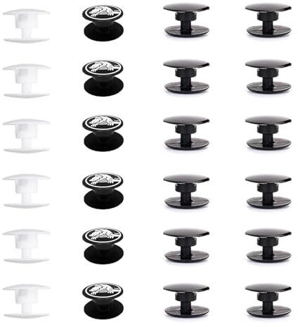 COZERI Lot de 24 boutons pour Crocs - Clous de chaussures de 16 mm de diamètre - Rivets et broches en plastique pour Crocs et chaussures similaires - Boutons de rechange pour réparation et décoration