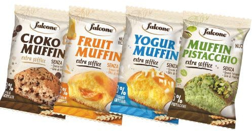 Falcone Dolciaria Snack Dolci - 14 MUFFIN Assortiti CIOKO, YOGURT, FRUIT, PISTACCHIO - Merenda e Colazione Hotel - Albergo - Bed and Breakfast e Case Vacanza - (14 unità, MUFFIN MIX) - Made in Italy