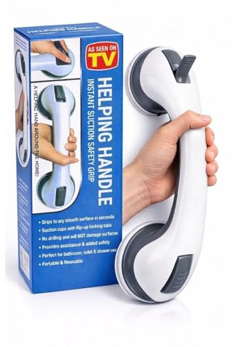 Bathroom Suction Grab Rails for Elderly & Children Portable Mobility Aid Easy Install Heavy Duty Suction Handles for Bath & Shower No Drilling Required Suitable for Tiled & Non-Porous Surfaces