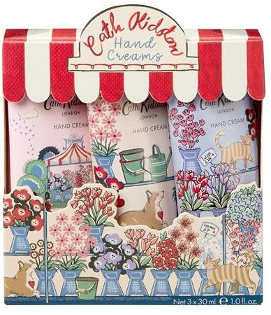 Cath Kidston Hand Cream 3x 30ml | Shea Butter Moisturiser, Fragranced, Scented Hand Care, Vegan and Cruelty Friendly, Gift For Her, Beauty Self-Care