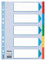 Esselte Register für A4, Deckblatt und 5 Trennblätter mit Taben, Blau/Mehrfarbig, Recyclingkarton, 100191