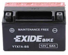Exide YTX7A-BS Moto Batterie - 6ah, Comprend L'Acide