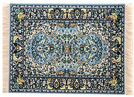 Beau tapis de souris bleu oriental, tapis de souris miniature