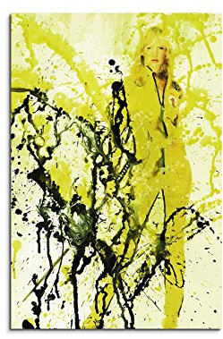 Uma Thurman Kill Bill Art 90x60cm - Wandbild als Kunstbild Malerei Fotoleinwand fertig auf Keilrahmen direkt vom Künstler