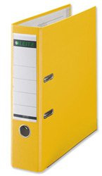 Leitz Lever Arch File, Yellow, Plastic, Foolscap, 8 cm spine, 11100015