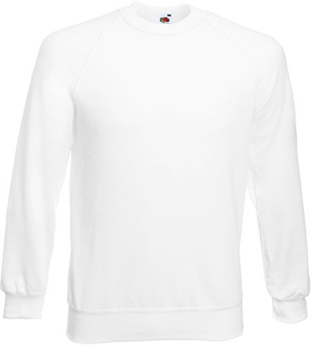 FRUIT OF THE LOOM LONG SLEEVE T SHIRT (S-XXL) (SMALL - 36/38, WHITE)