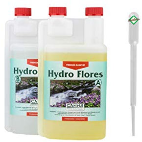 Weedness Canna Hydro Flores A&B 10 Liter - Blütephase Hydrokultur Dünger Hydrokulturdünger Bewässerung Flüssigdünger Organisch Grow Bio Naturdünger