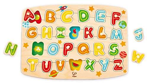 Hape – E1505 – Puzzle Knöpfe, Alphabet