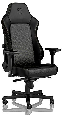 noblechairs HERO Gaming Stuhl - Bürostuhl - Schreibtischstuhl - PU-Kunstleder - Schwarz/Gold