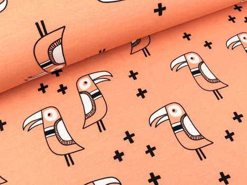 Fabulous Fabrics Big Bird Mono Jersey GOTS – Hummer| Hamburger Liebe — Meterware ab 0,5m — GOTS - Global Organic Textile Standard — zum Nähen von Kinderbekleidung, Tops und Kleider