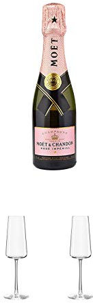 Moet Chandon Brut Rosé Imperial Champagner 0,20 Liter + Stölzle Power Champagnerkelch 1 Stück - 1590029 + Stölzle Power Champagnerkelch 1 Stück - 1590029