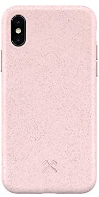 Woodcessories - Handyhülle kompatibel mit iPhone XS Hülle rosa, iPhone X Hülle rosa - Nachhaltig aus Pflanzen