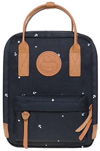 KAUKKO Sacs Scolaires Sac à Dos Oxford élégant Sac léger Sac à Main pour 8 Ordinateur Portable (Noir1007-5)