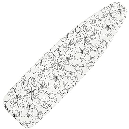 Dalykate Bügelbrettbezug mit Gummizug, 38,1 x 137,2 cm, schmutzabweisend, dicke Polsterung, Bügelbrettbezug, 4 Befestigungselemente und Schutzgitter