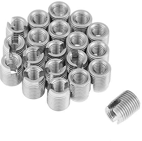 Dingln 20pcs Edelstahl SUS303 Unterlagschlitzschraube Gewindeeinsatz M3 X 6mm