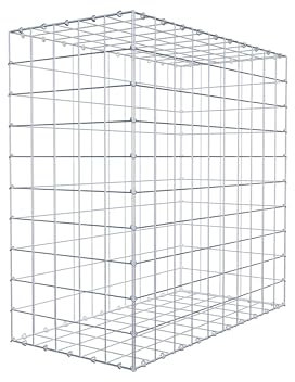 GABIONA Steinkorb-Gabione eckig, Maschenweite 10 x 10 cm, Tiefe 50 cm, Gabione 100 x 100 x 50 cm (L x H x T), C-Ring