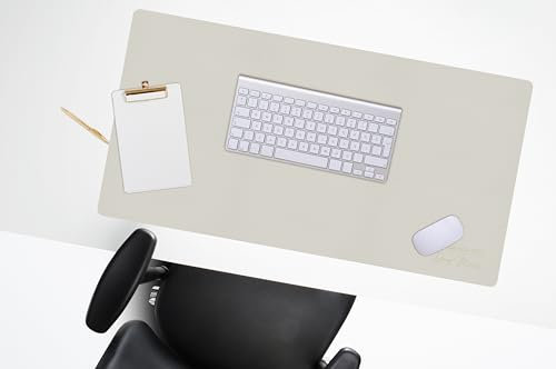Dany Marcus Schreibtischunterlage mit Goldprint, Desk Pad, Mauspad (Creme)