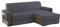 sevi's Sofabezug L Form 200cm Wasserdicht, Sofa überzug Ecksofa Reversibel Kratzfest Fleckenresistent - Sofa Cover für Katzen und Hunden - Dunkelgrau