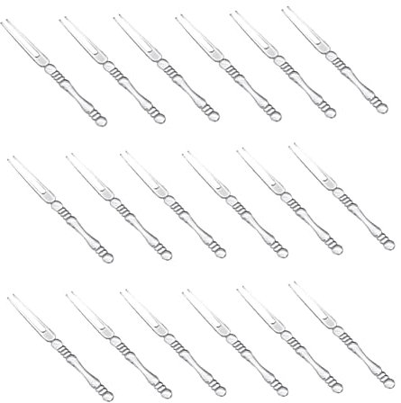 JIHUOO 300 tenedores de frutas de plástico para aperitivos, mini tenedores para pasteles, palos de cóctel, suministros de fiesta para banquetes, catering