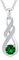 LOCIBLO May Birthstone Necklaces for Women 925 Sterling Silver Infinity Pendant White Gold Green Synthetic Emerald Necklace Jewellery for Her, 16+2