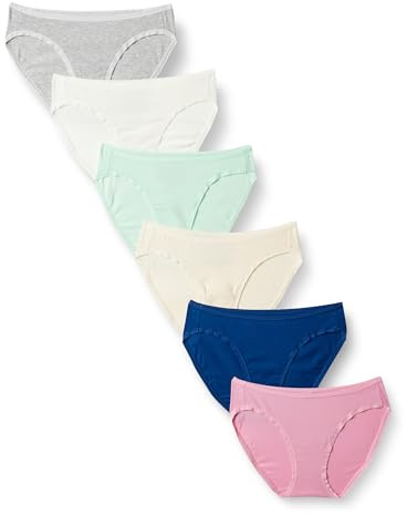 Amazon Essentials Damen Unterwäsche Bikini Slips Baumwolle (in Übergröße erhältlich), Multi-Packs
