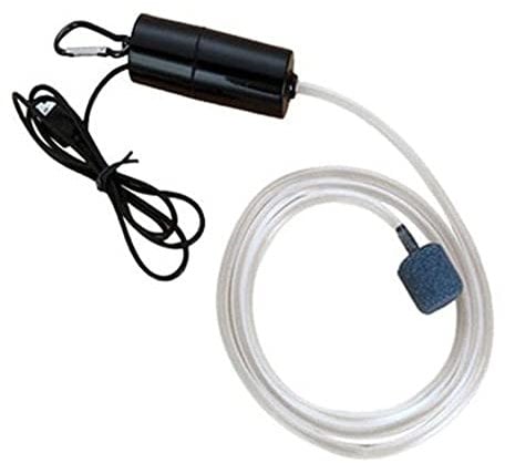 Wudaizhi Aquarium Air Pump Mini Usb Fish Tank Oxygen Air Pump Ultra Silent Air Aerator Pump with Air Stone and Single Outlet Silicone Tube 1w
