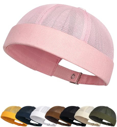 Cotone Cappellino da Portuale Uomo Retro Docker-cap Berretto Uomo Cappelli Docker cap Cappelli Senza Tesa Beanie Polsino Arrotolato Cappello da Marinaio Fisherman
