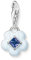 THOMAS SABO Ciondolo a forma di fiore in argento Sterling 925 di alta qualità con fiore tridimensionale, dimensioni: 22 x 11 mm, 1916-496-1, misura unica, Argento sterling, Zirconia cubica