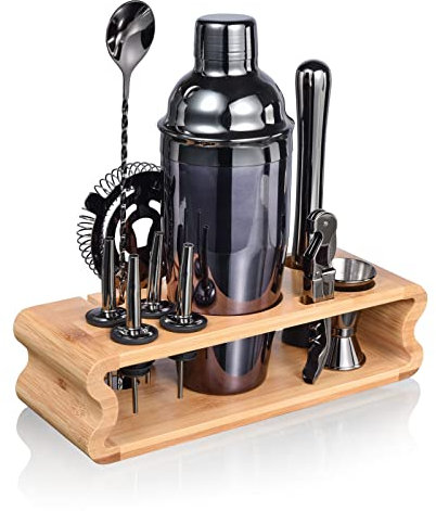 Cocktail Shaker Set,Esmula 750ML 12 Teiliges Edelstahl Barkeeper Kit Geschenk für Männer, Frauen, Freunde, Home Stylish Bar Tool Set mit Cocktail Rezeptheft