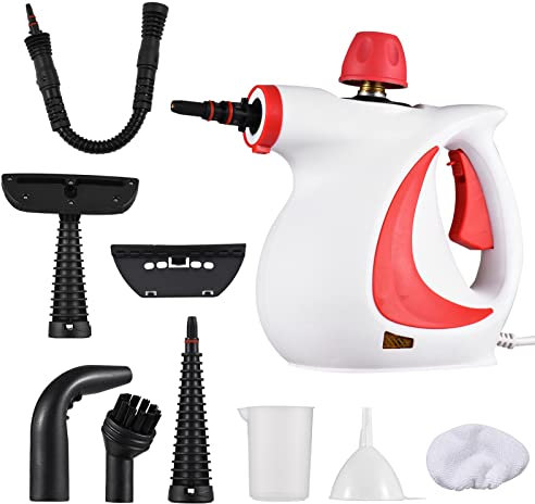 Ailgely 1050W Handdampfreiniger, Hochdruck-Dampfreiniger mit 9PCS Zubehör, Multifunktionaler Handdampfreiniger kann auf Böden, Polstermöbeln, Autositzen und Vorhängen