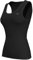 Lo.gas Fahrradtrikot Damen äRmellos,Radtrikot Atmungsaktiv Rennrad Trikot Fahrradshirt Mountainbike Frauen Sport Shirts FüR Damen Tank Top 4 Taschen Schwarz S