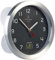 St. Leonhard Duschuhr: Badezimmer-Wanduhr mit LCD-Thermometer, Aluminium-Rahmen, IPX4, Grau (Badezimmeruhren, Bad Wanduhr, wasserdicht)