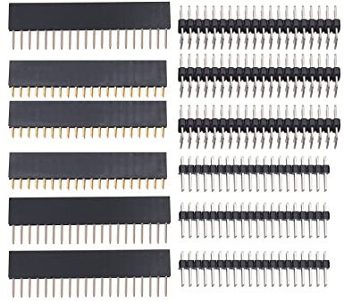 Povhhee 12 StüCke 40 Poliges GPIO Header Kit 20 X 2 Polige Recht Winklige GPIO Header Buchse für / 4B / 3B + / 3B / 3A +