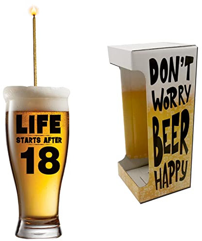 Boccale Pinta per Festa di compleanno LIFE STARTS AFTER 18