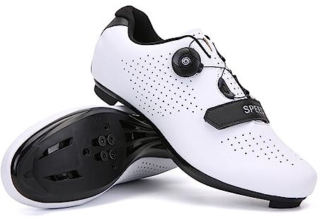 Hixingo Zapatilla de Ciclismo Hombre Mujer, Zapatos Bicicleta de Carretera Exterior MTB Al Aire Libre, Zapatillas de Ciclismo Unisex Adulto Respirables Antideslizantes