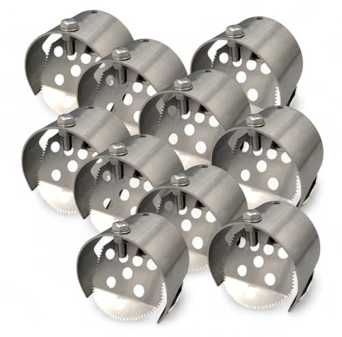 Prévention des rats et des souris pour canalisations, clapet anti-rat en acier inoxydable, clapet anti-retour, bloqueur de rats pour égouts (100-110 mm, 10,2 cm) (Multipack 1 x 10)