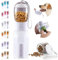 Paoakaola Dog Water Bottle 3 in 1, Leak Proof Portable Pet Water Bottle with Food Container & Poop Bag Dispenser, Water Dispenser for Dog, Puppy for Walking, Hiking, Camping, Travel (20oz White)