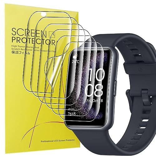 Blueshaweu Pellicola protettiva compatibile con Huawei Watch Fit Special Edition 1,69, HD trasparente e flessibile in TPU [6 pezzi] per Huawei Watch Fit SE (trasparente)