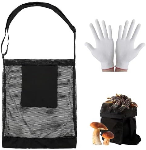TUIBEIDAMAI Pilztasche,Pilze Sammeln Tasche,Pilze Sammeln Rucksack Faltbar,Pilzsammler Tasche,Obstpflücktasche,Atmungsaktive Netztasche mit Großer Kapazität Für Outdoor-Bushcraft